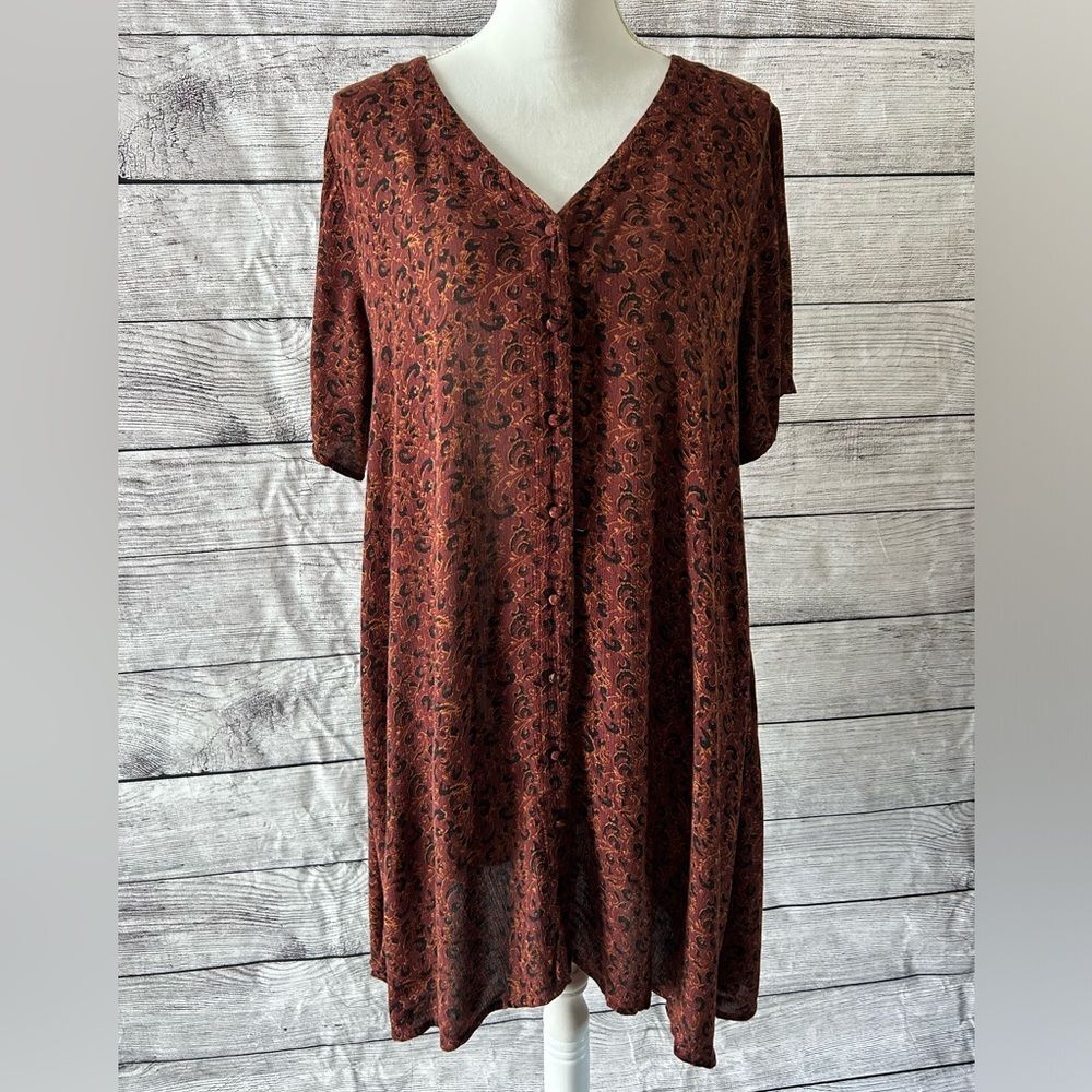 Staring at Stars Urban Outfitters button down printed dress size large